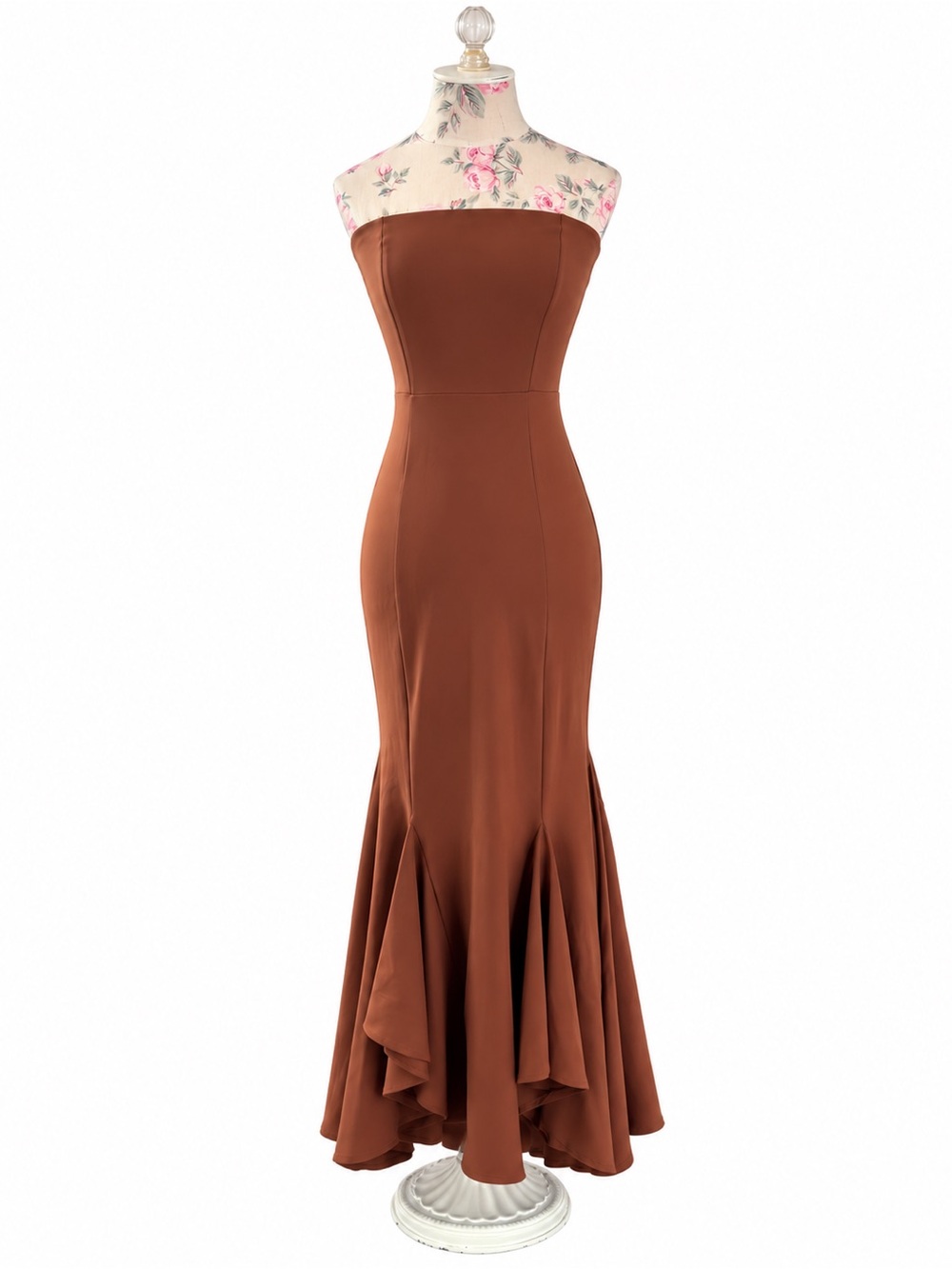 Like NEW Susana Monaco Tube Mermaid Maxi Dress Brown Strapless VISTA Stretch
Gow